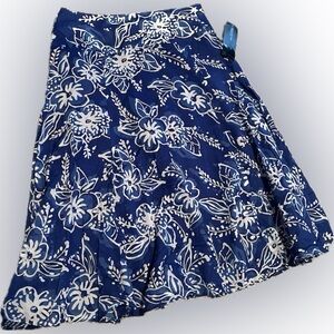 JONES OF NY signature petite skirt Aegean in Batik blue NWT